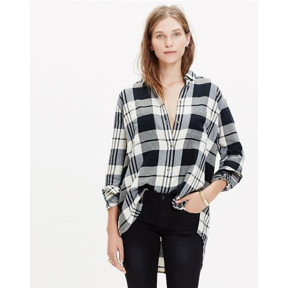 Madewell Tops - Madewell Women's Flannel Oversized Boyshirt in Lamont Plaid Size M